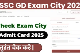 SSC GD Constable Exam City Admit Card 2025