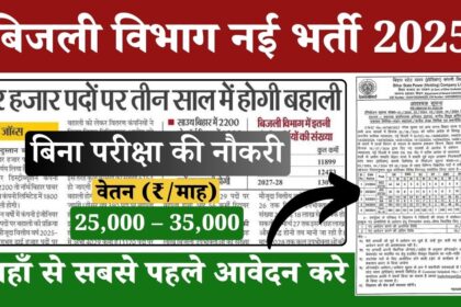 Bijli Vibhag Vacancy 2025