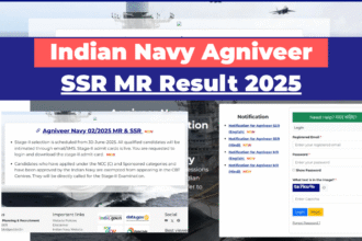 Indian Navy Agniveer SSR MR Result 2025
